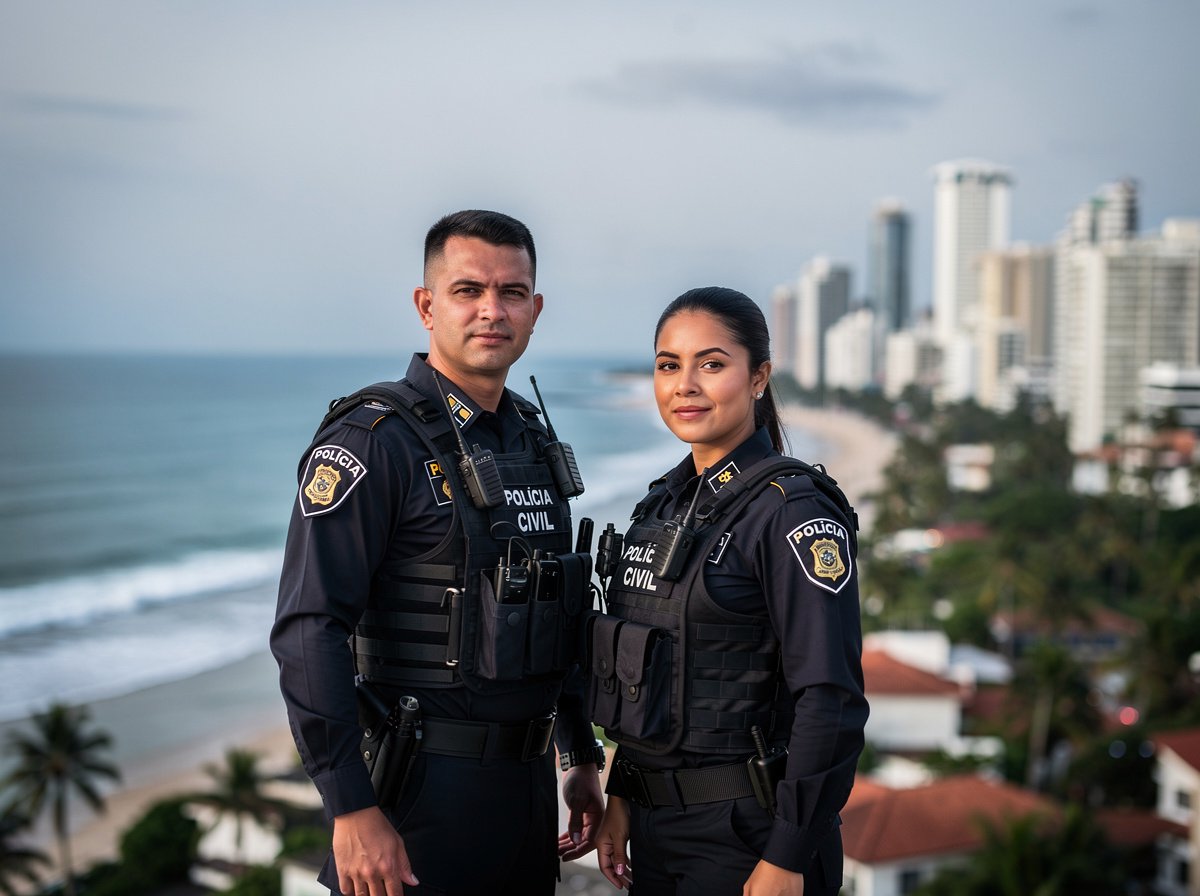 Policiais da Polícia Civil de Alagoas representando o concurso PC AL 2026 com edital publicado para Agente e Escrivão.